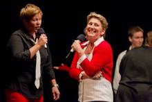 zwei unserer drei Moderatorinnen